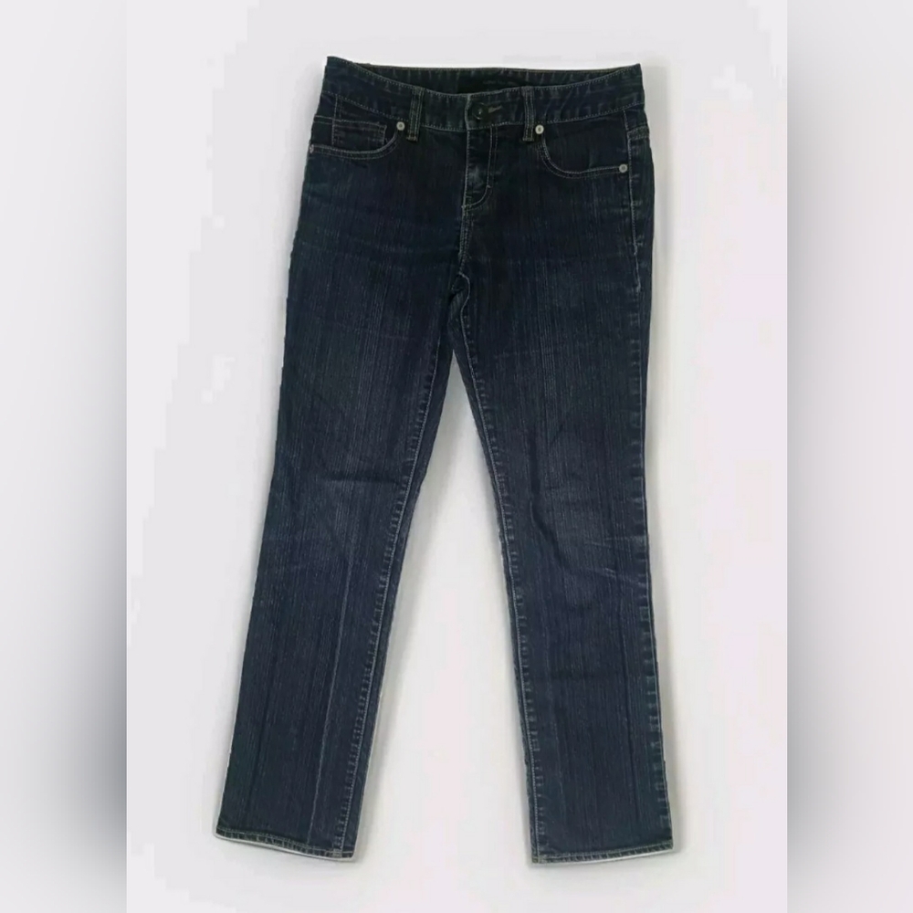 Calvin Klein Skinny Jean Womens 4 Petite Dark Blue Stretch Denim Pants 28x27